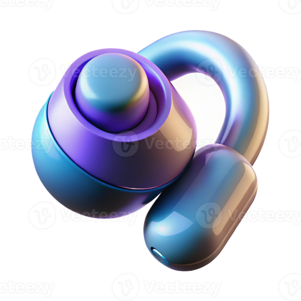 breathtaking dramatic rustic Hyper-specific, concept art style render of a single, levitating, futuristic wireless earbud Isolated cutout with Transparent Background crisp png