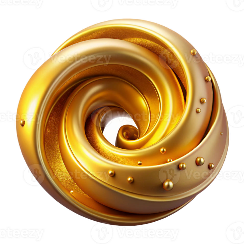 acclaimed surreal A golden, swirling vortex of light particles with Transparent Background 4K png