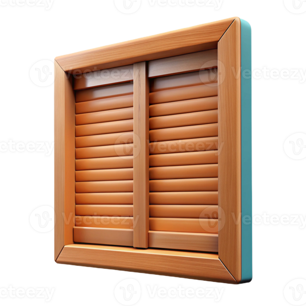 enchanting signature Window shutter, wooden, closed position with Transparent Background png