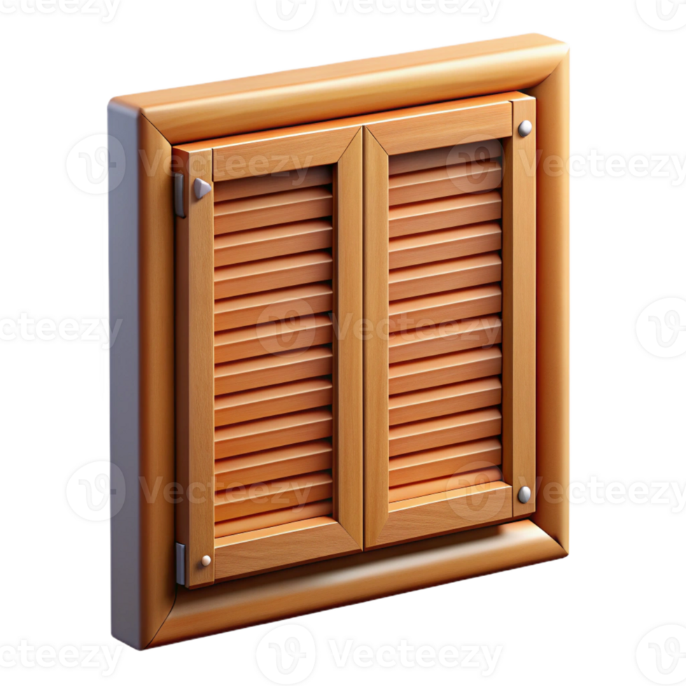 breathtaking dynamic avant-garde Window shutter, wooden, closed position with Transparent Background ultra HD png