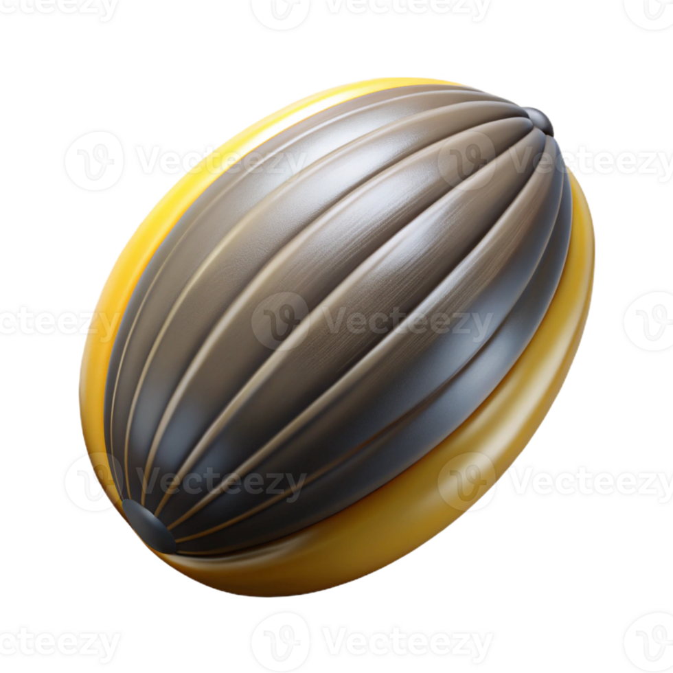 standout urban Hyper-specific professional render of an isolated, photorealistic single sunflower seed with stripes Isolated cutout with Transparent Background exclusive png