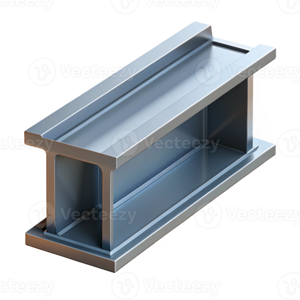 dreamy vibrant Steel beam, I-beam, structural element with Transparent Background gallery standard png