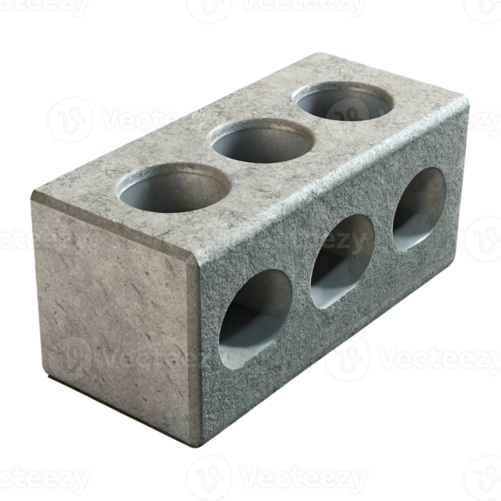 quintessential gothic Concrete block, gray, construction material with Transparent Background premium png