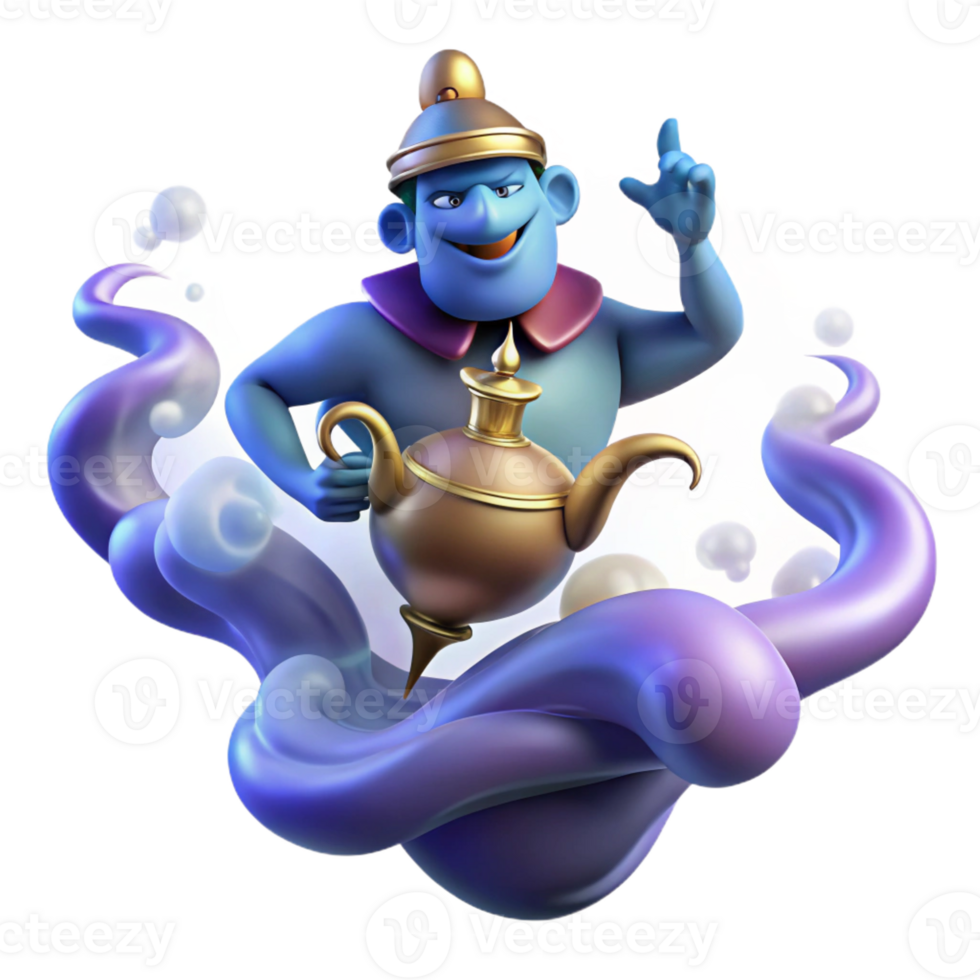 magnificent creative A Powerful Djinn Emerging from a Magic professional png