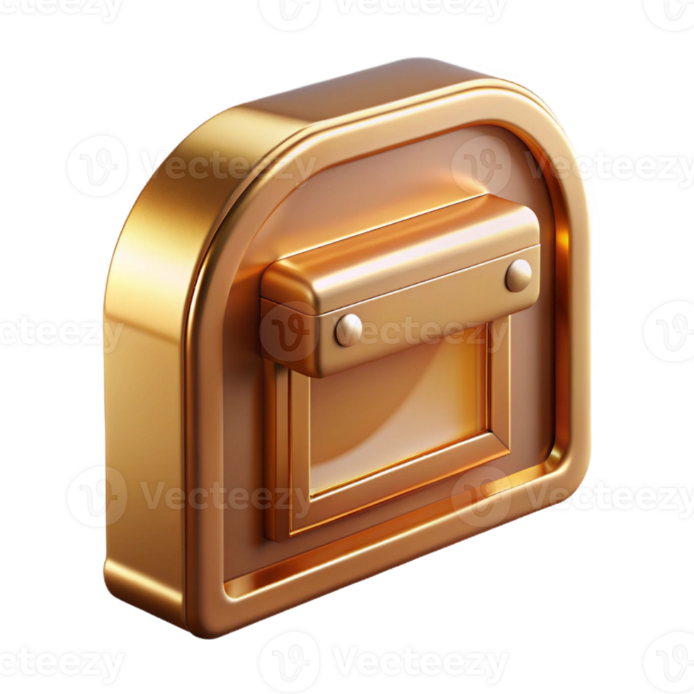 pristine victorian Mail slot, brass, residential architecture with Transparent Background flawless png