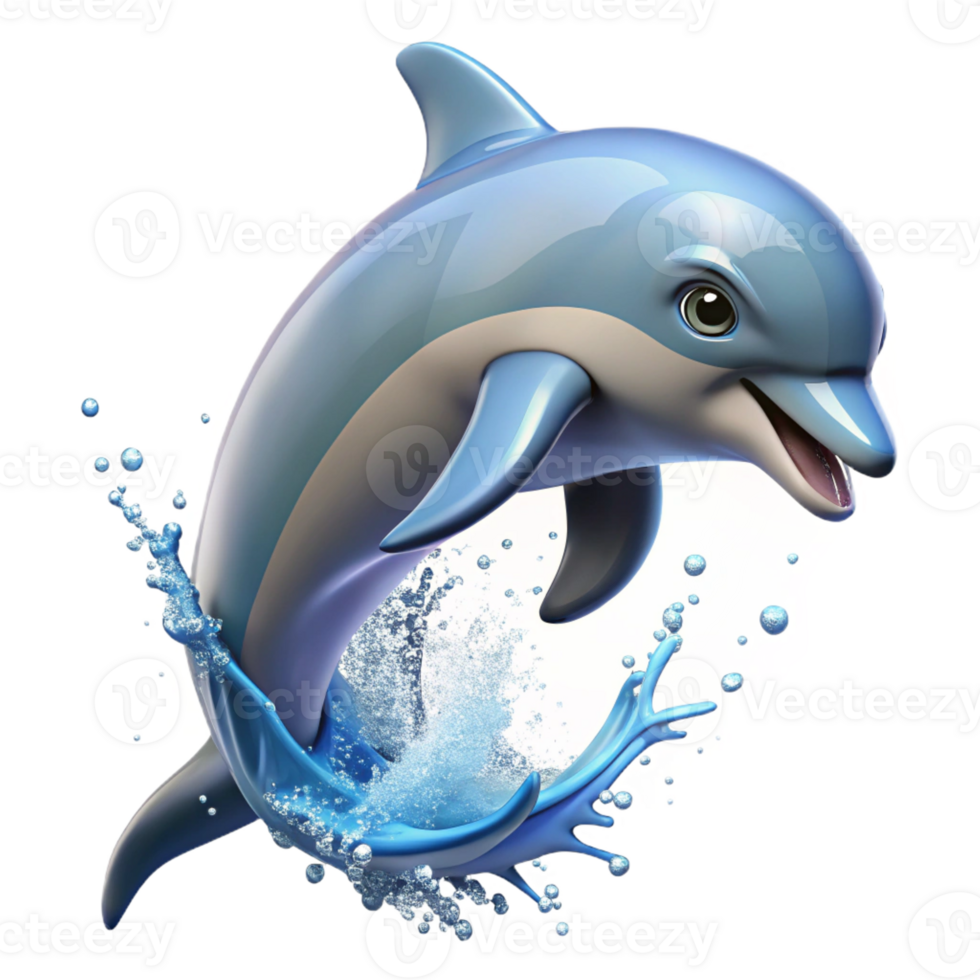 magnificent minimalist A Playful Dolphin Leaping out of the high quality png