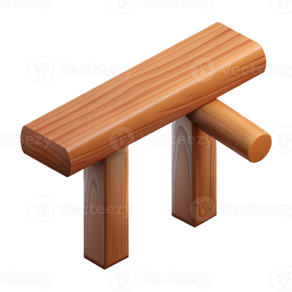 unparalleled art deco Wooden beam, rustic, architectural detail with Transparent Background refined png