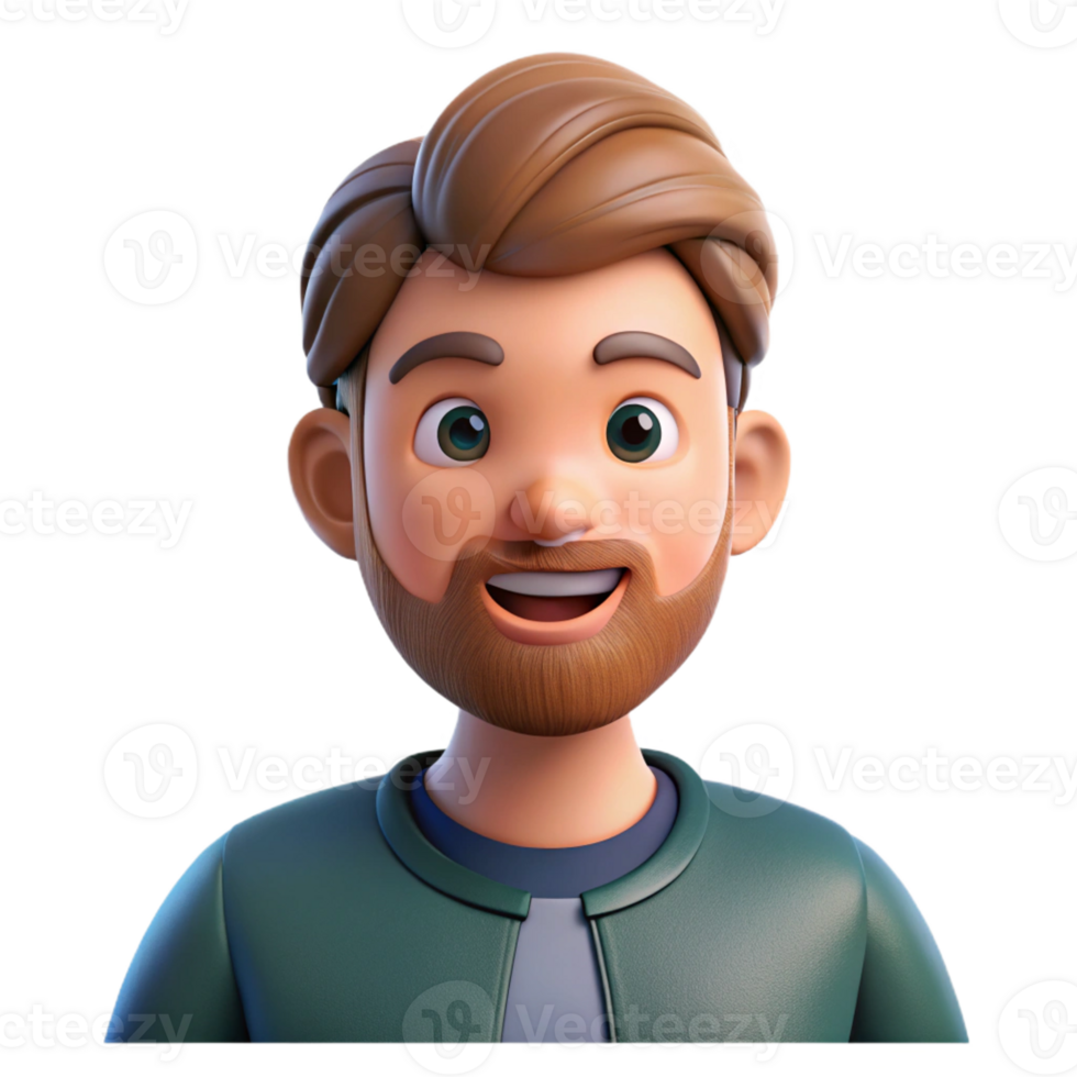 immaculate remarkable Young man with beard, hipster portrait, with Transparent Background png