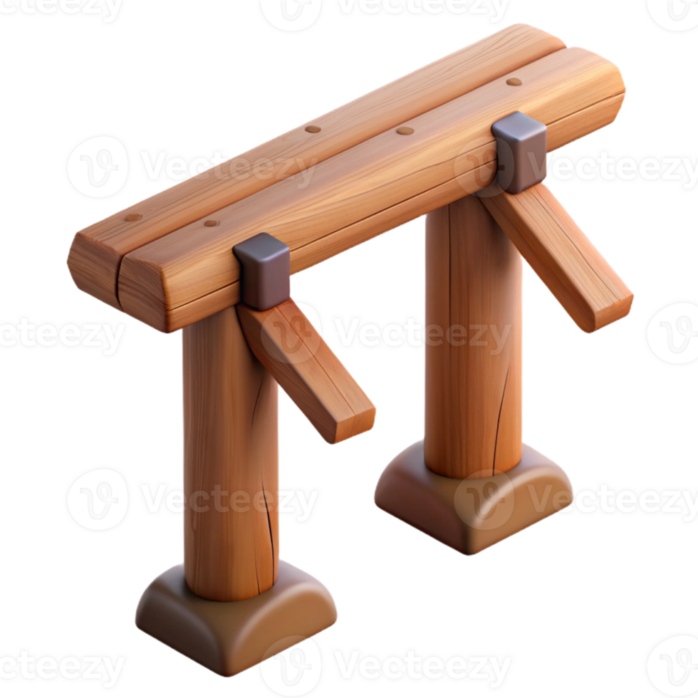 vibrant renaissance Wooden beam, rustic, architectural detail with Transparent Background precision png