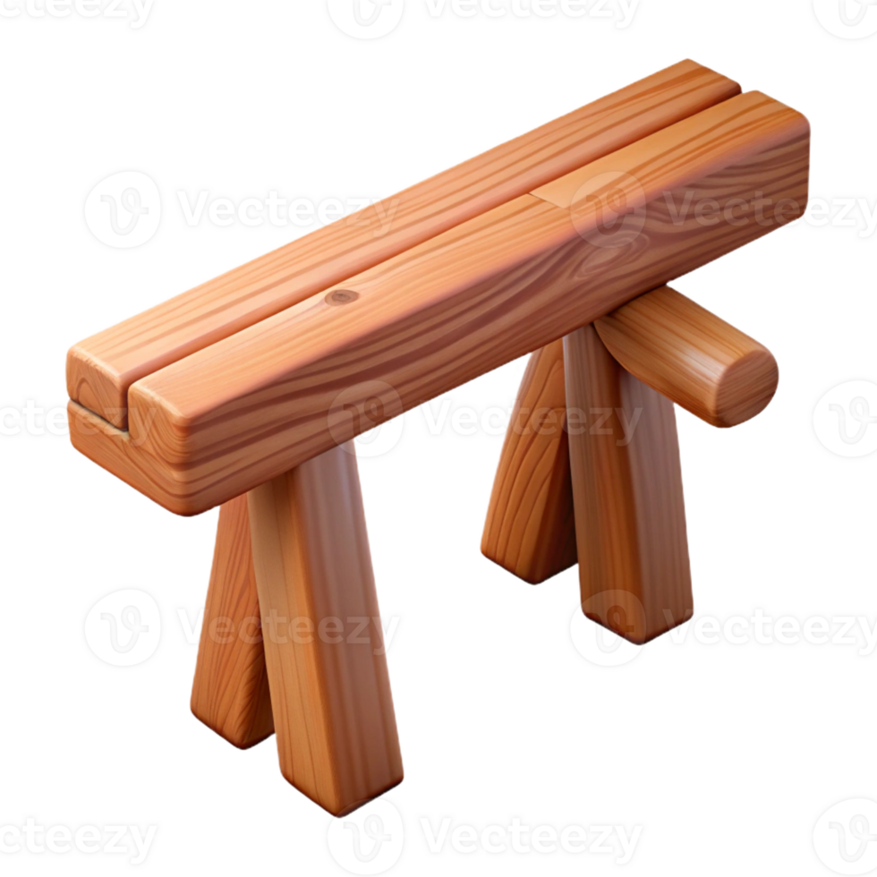 beautiful minimalist Wooden beam, rustic, architectural detail with Transparent Background premium png