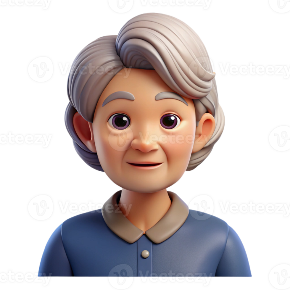sought-after vintage Elderly woman with wrinkles, aging portrait, with Transparent Background original png