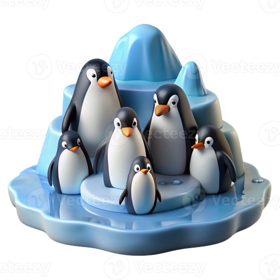 stunning classic Penguin Colony Huddled on high resolution png