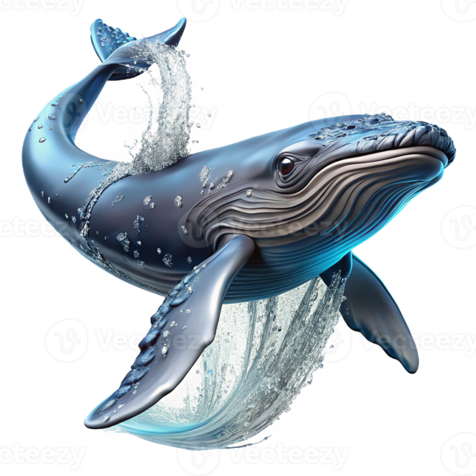 serene minimalist A Majestic Humpback Whale Breaching the high quality png