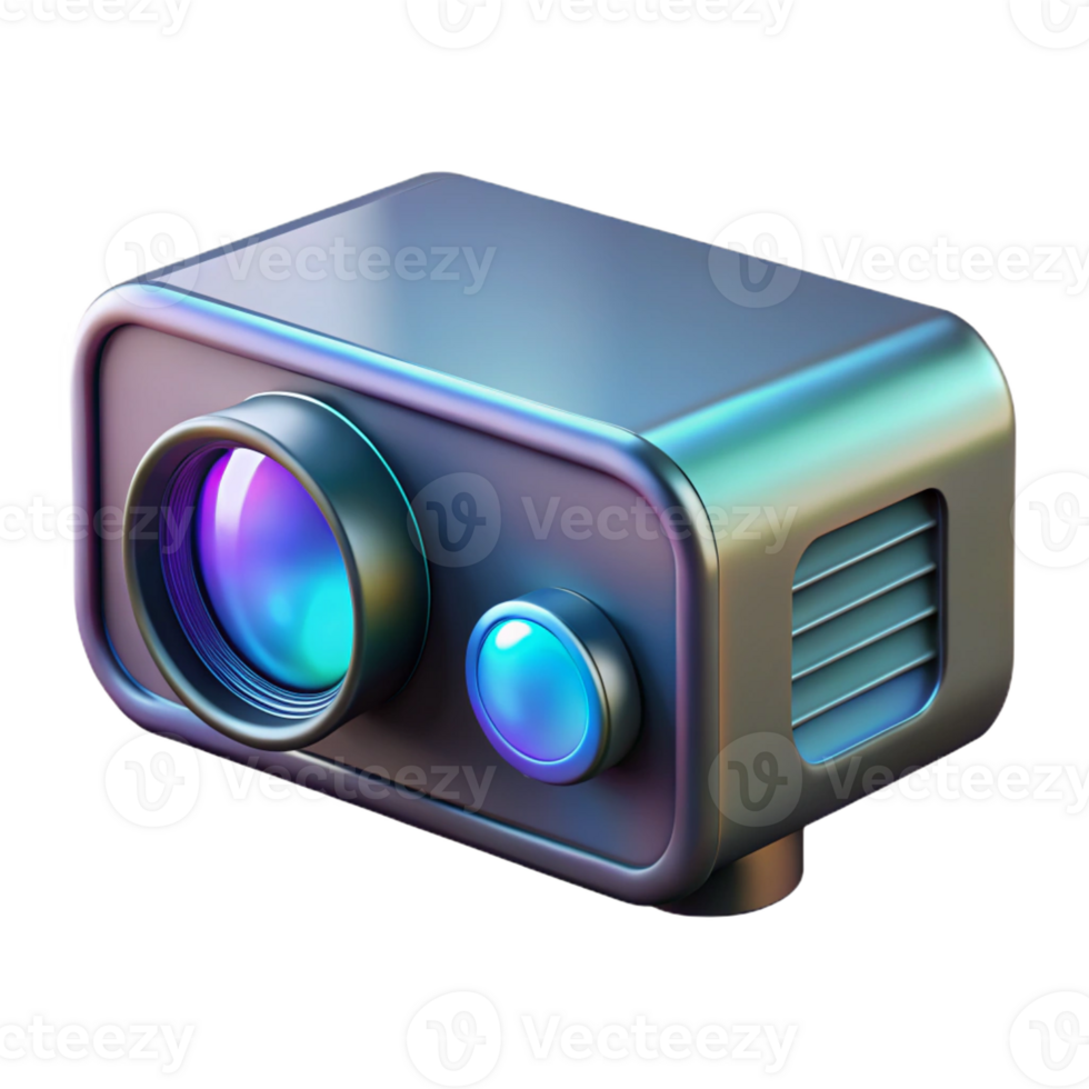 tranquil picturesque Professional render, photorealistic, ultra-detailed isolated cutout of a single, holographic projector with Transparent Background gallery standard png