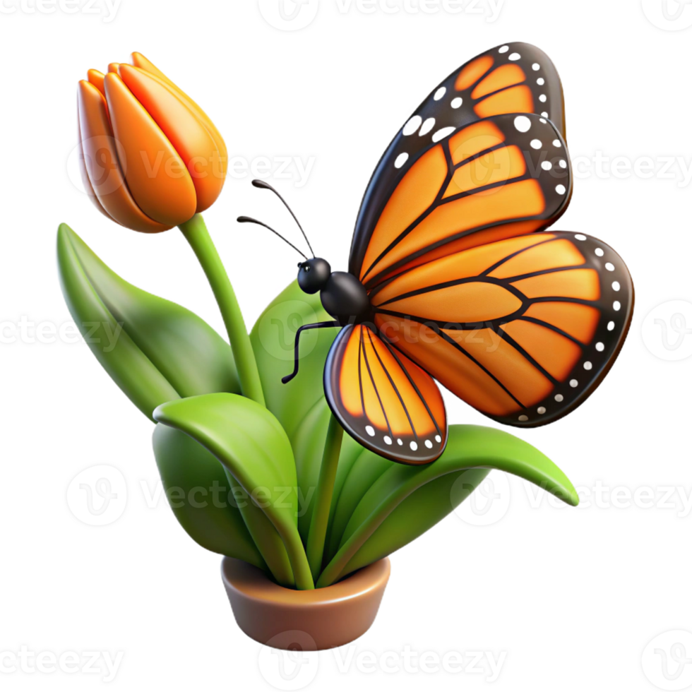 extraordinary artistic A Monarch Butterfly Perched on a Milkweed exclusive png