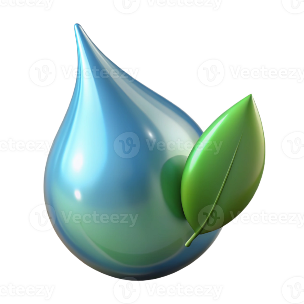 serene rustic A Single Rain Drop Falling from a Leaf original png