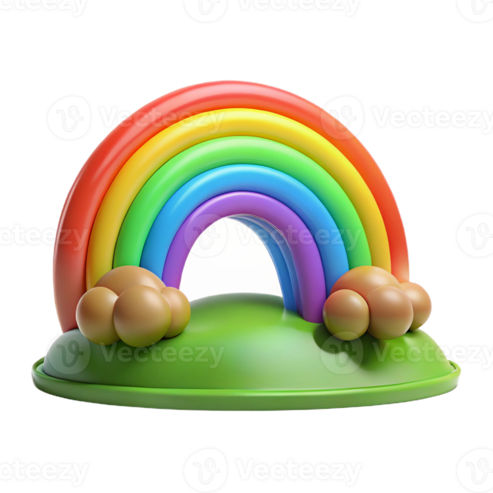 wonderful classic A Colorful Rainbow Arching over a Green high resolution png