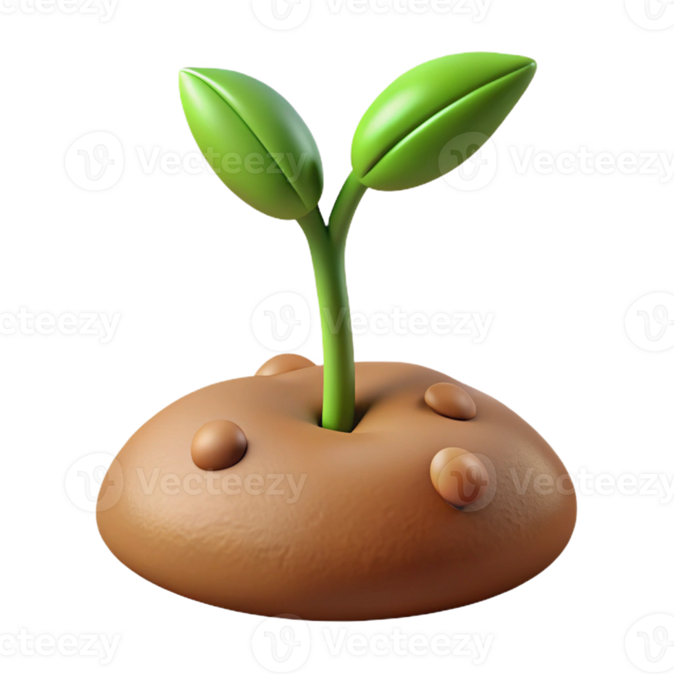 magnificent minimalist A Sprouting Seed Pushing Through the professional png