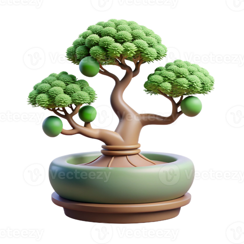 stunning creative A Bonsai Tree in a Pot Intricate premium png