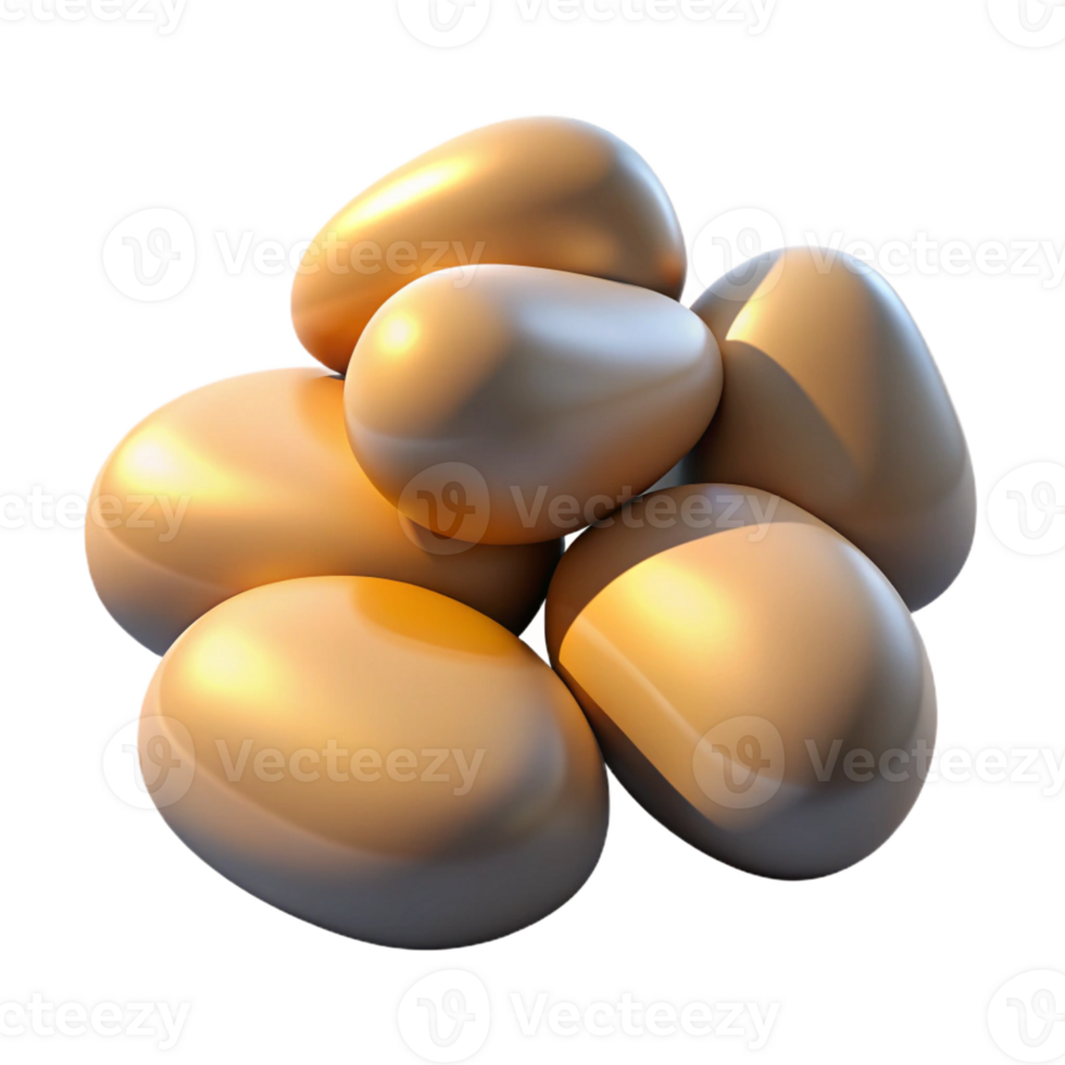 vibrant contemporary A Group of Pebbles on a Beach Smooth professional png