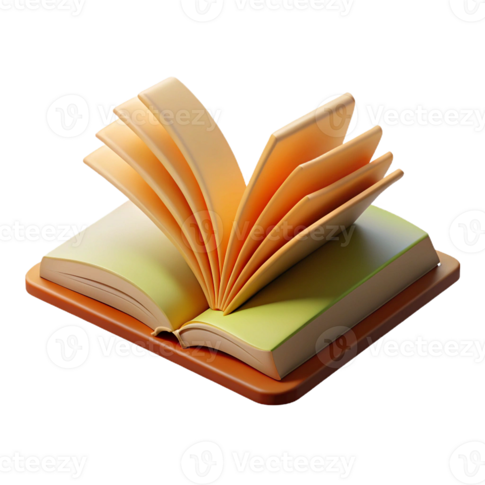captivating peaceful nordic Hyper-specific, photorealistic render of a single, open book with pages made of dried leaves with Transparent Background masterfully captured png