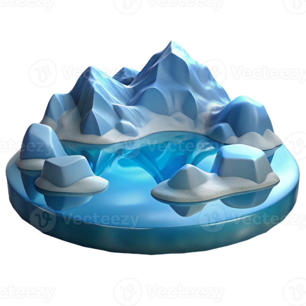 vibrant artistic A Frozen Lake Reflecting the Winter Sky exclusive png