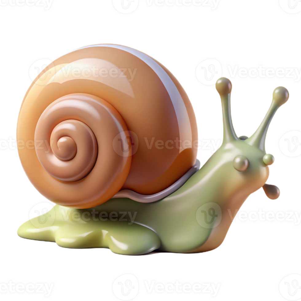 dramatic exquisite Hyper-specific concept art style render of a single snail, shell visible, leaving slime trail trail cropped, isolated cutout, with Transparent Background handcrafted png