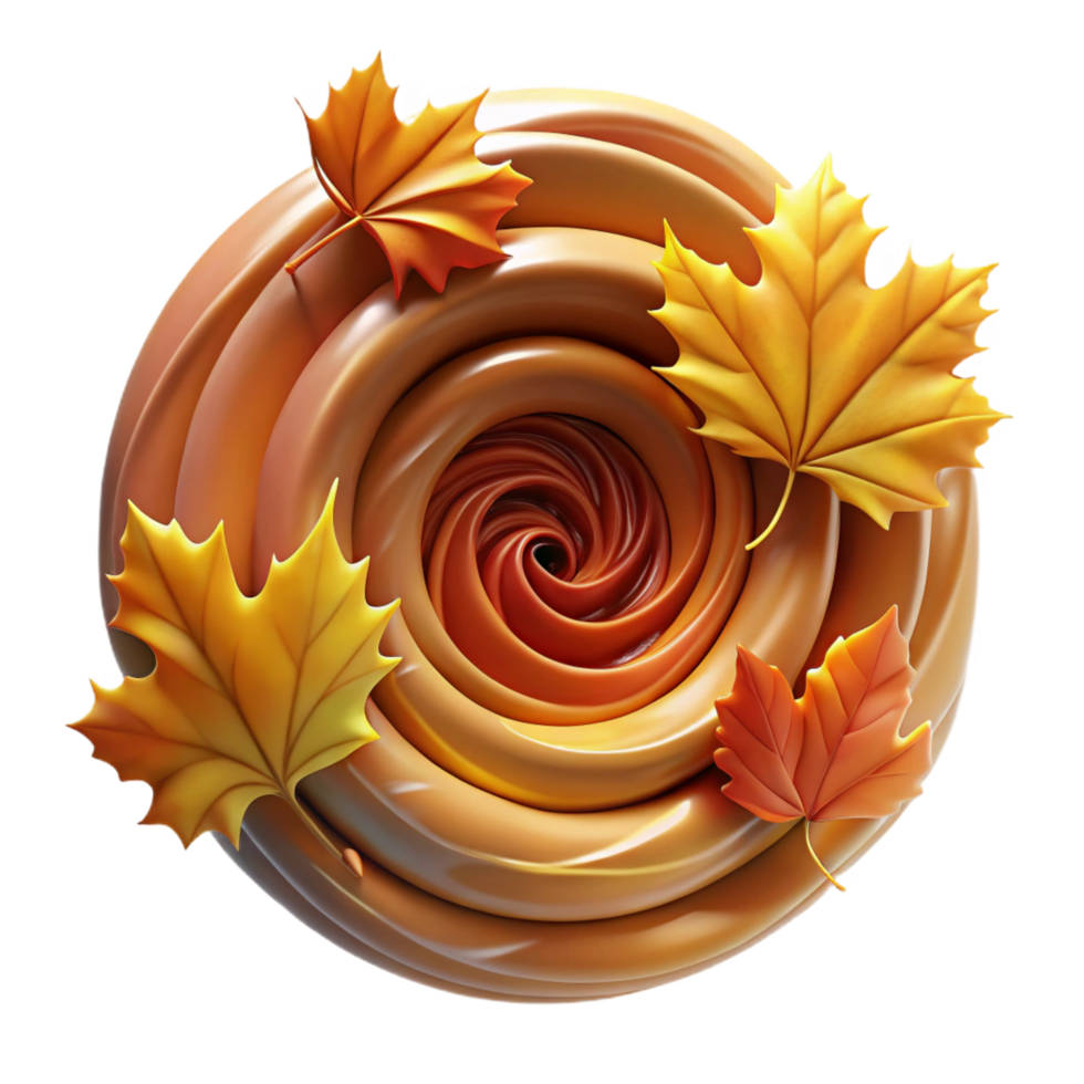 serene rustic A Swirling Vortex of Autumn Leaves high quality png
