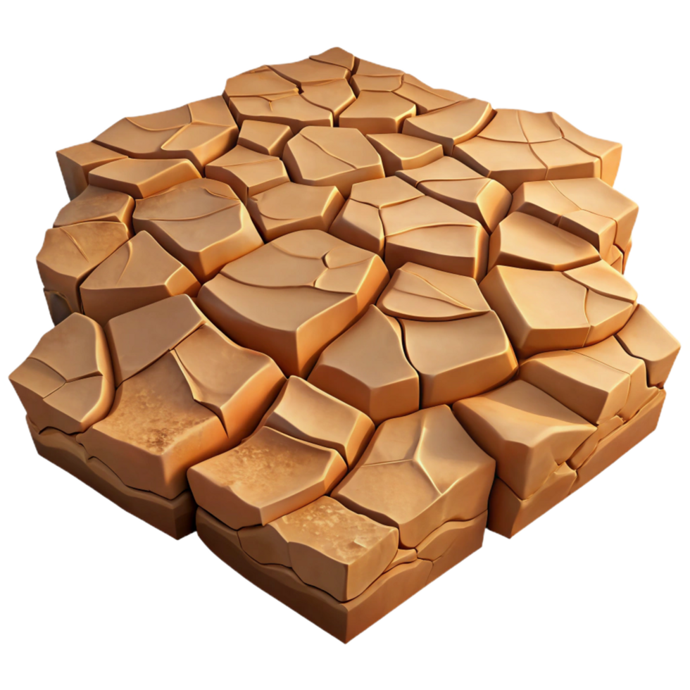 dramatic modern A Cracked Desert Floor Parched and Dry professional png