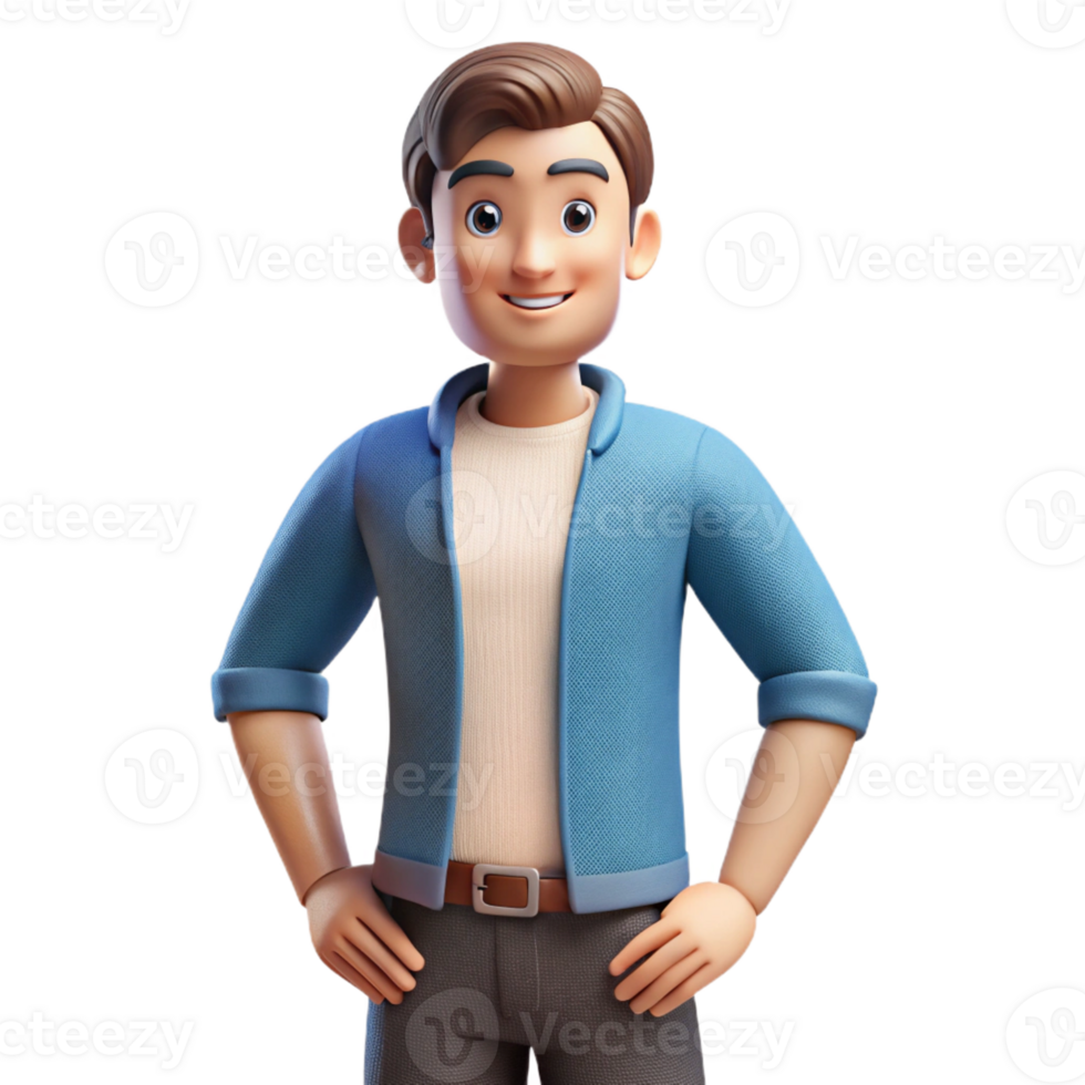 exquisite nostalgic rustic Confident young man, casual wear, with Transparent Background exclusive png