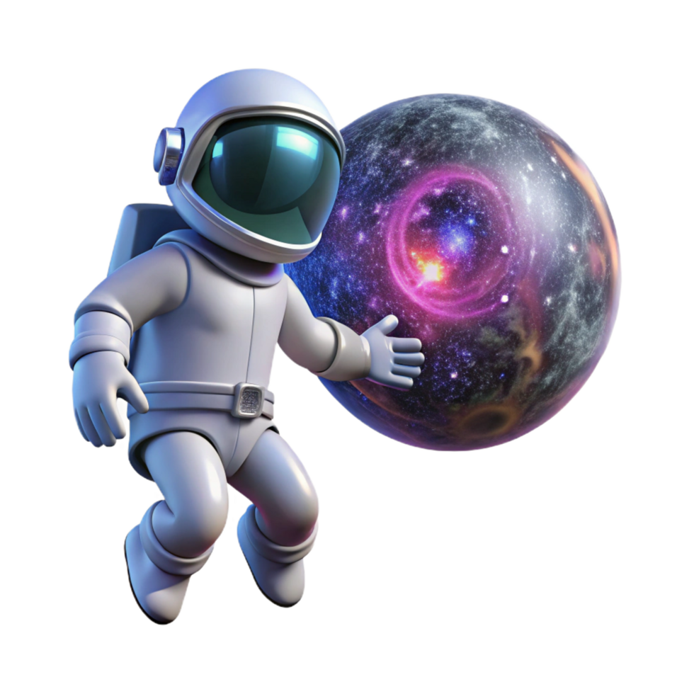 elegant abstract A Lone Astronaut Floating in Space genuine png