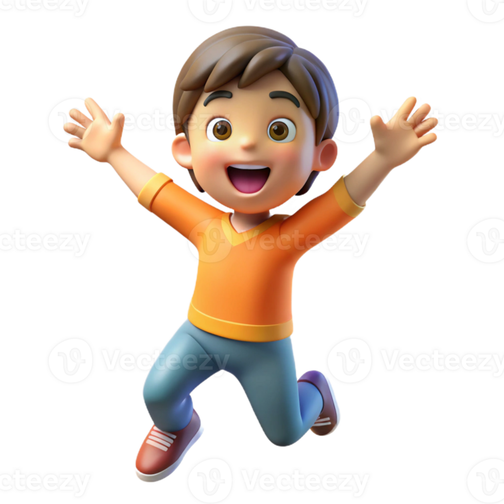 coveted gothic Excited child, playful pose, with Transparent Background expertly shot png
