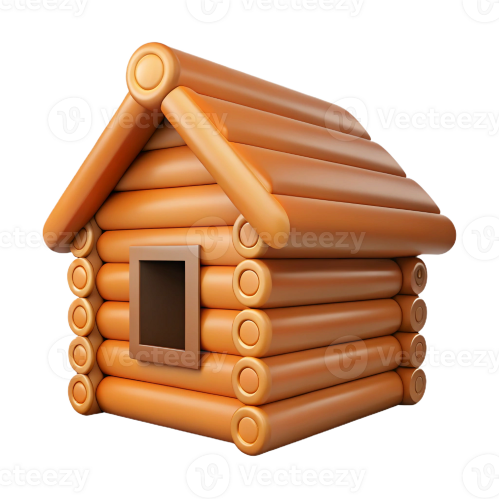 magnificent unparalleled Log cabin corner, notched wood joinery with Transparent Background png