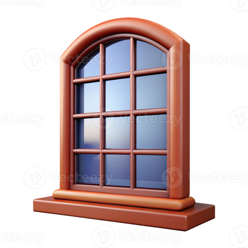 fascinating industrial Georgian window frame, multi-paned sash with Transparent Background sharp png