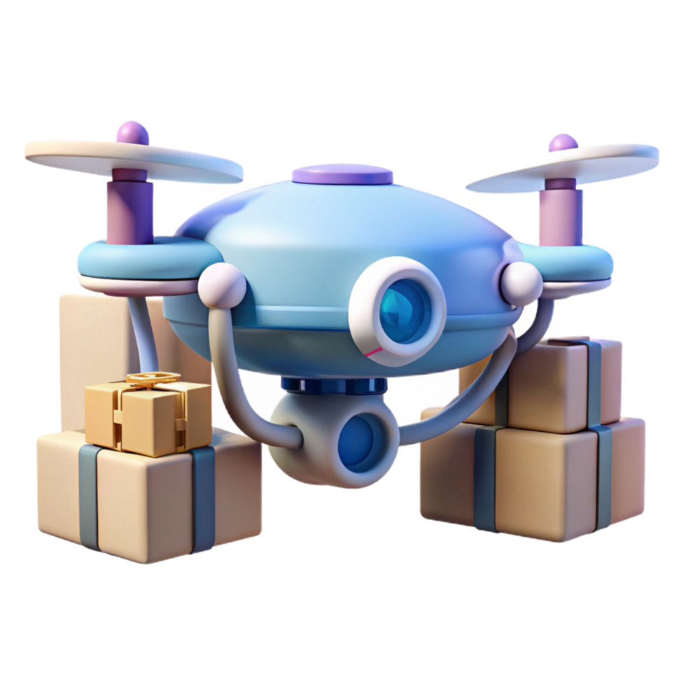 stunning artistic A Futuristic Drone Delivering a Package in high resolution png