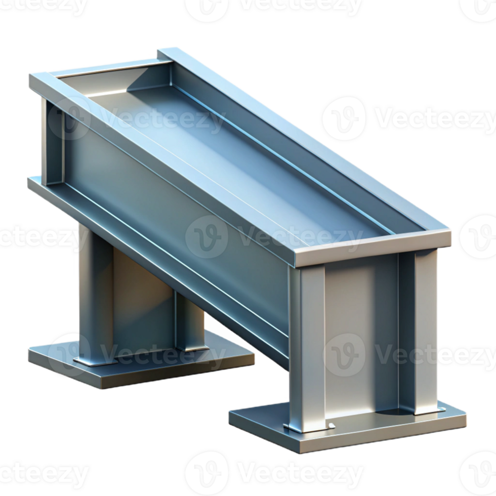 vibrant joyful renaissance Modern steel beam, industrial construction with Transparent Background high quality png