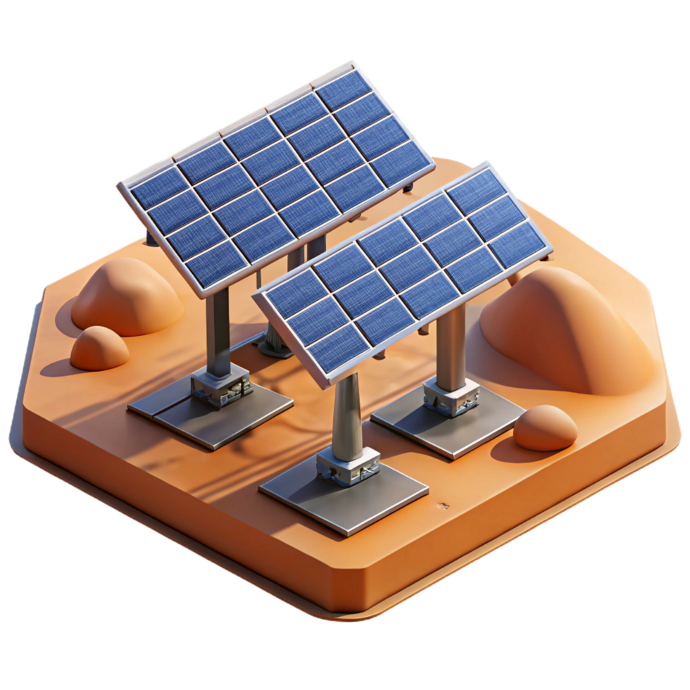 serene abstract A Solar Panel Farm Stretching Across a high quality png