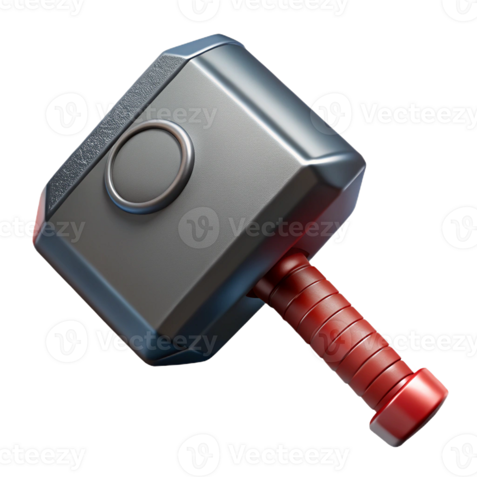 fascinating standout Thor's Hammer, Mjolnir, powerful weapon with Transparent Background png