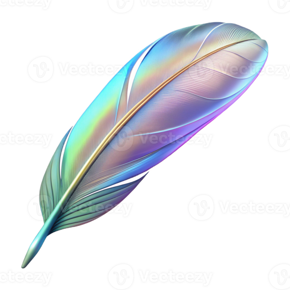 sought-after impressionist A floating feather, light and airy, with delicate, iridescent hues with Transparent Background luxury png