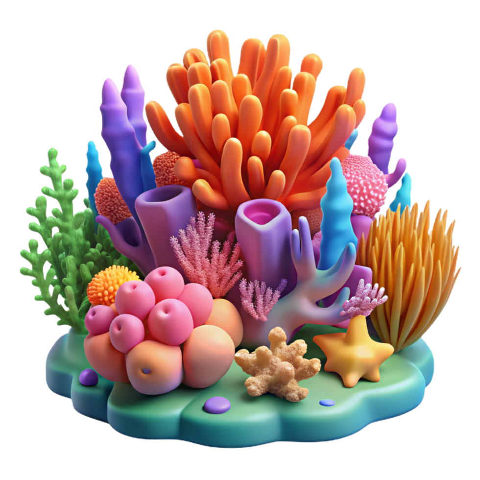 magnificent minimalist A Coral Reef Teeming with Life Vibrant high resolution png