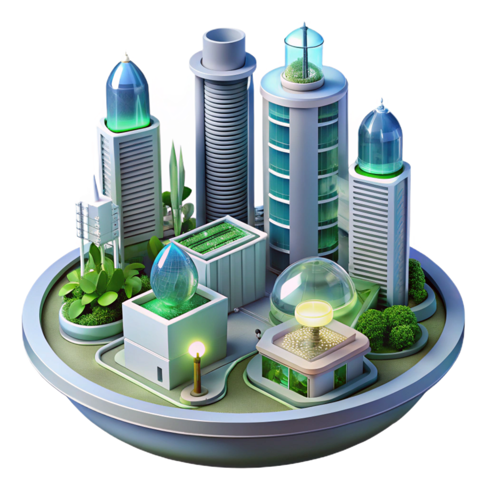 elegant modern A Futuristic City Powered by Vertical authentic png