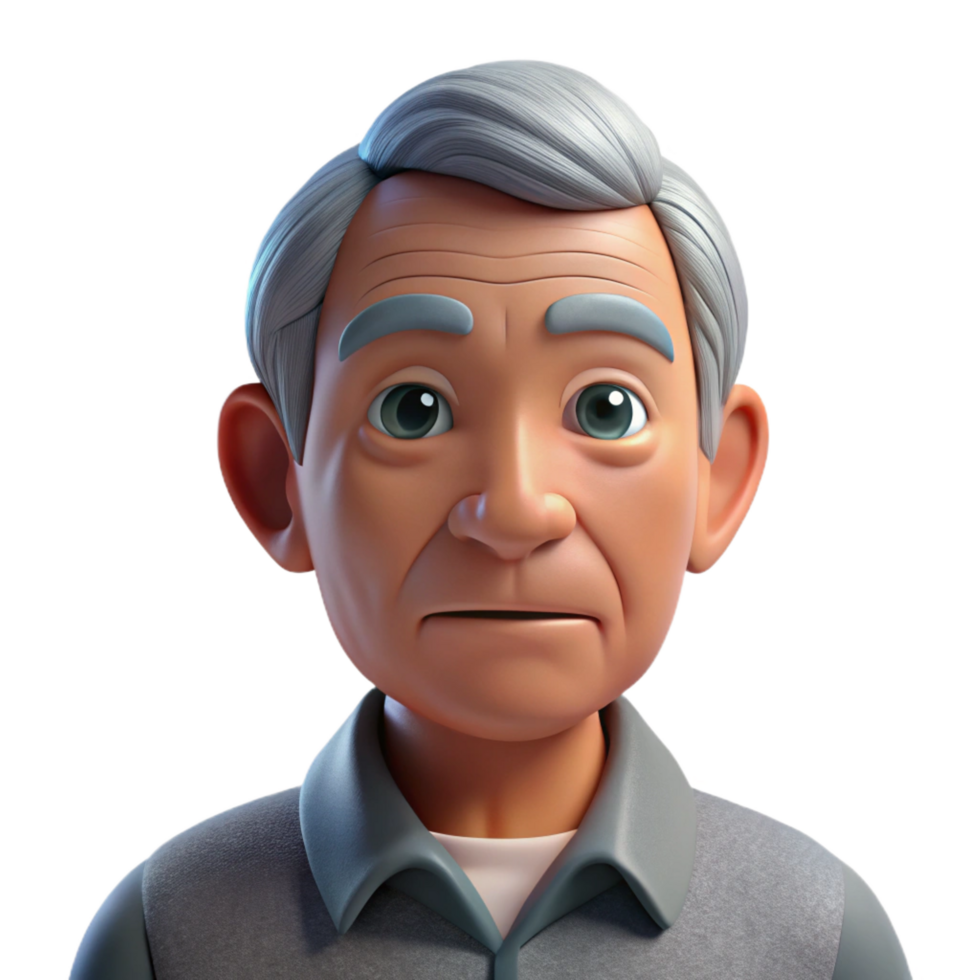 extraordinary rustic Close Up Portrait of an Elderly Man with original png