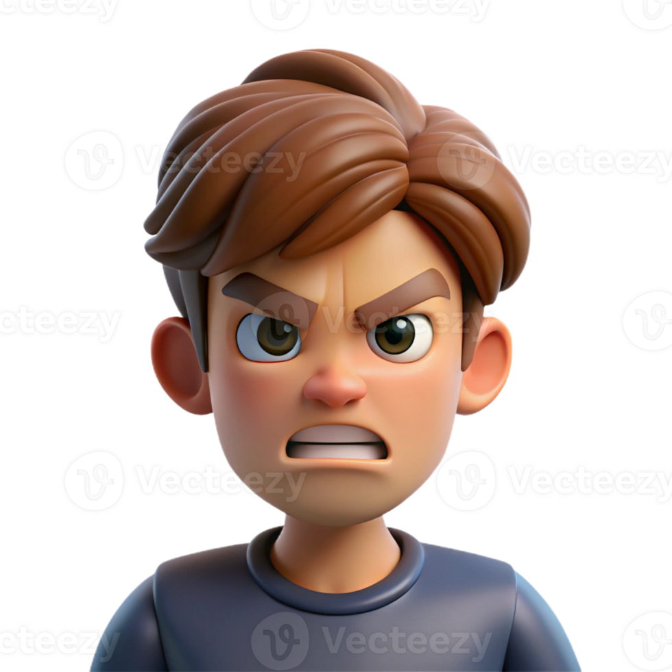 dreamy striking Angry teenager, rebellious look, with Transparent Background precision png