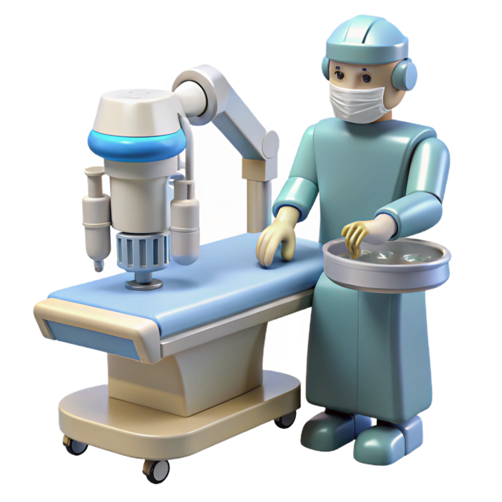 elegant traditional A Robotic Surgeon Performing a Delicate premium png