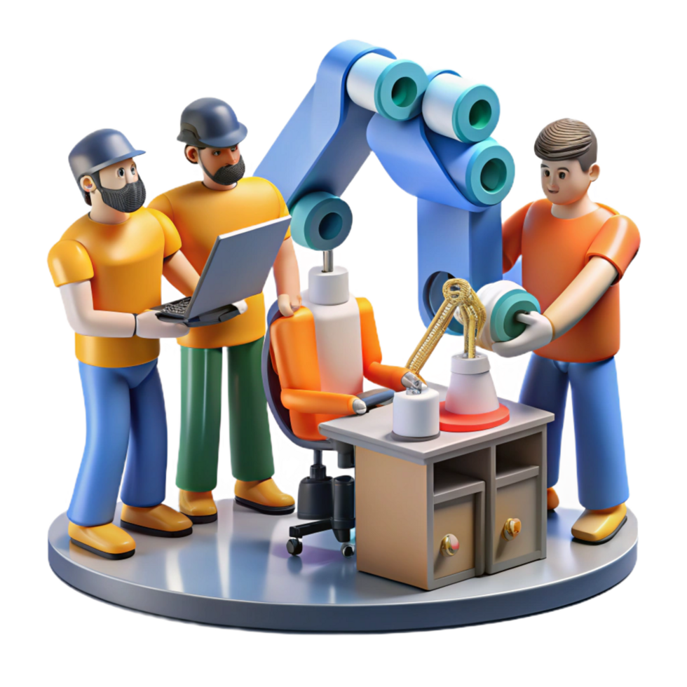 magnificent modern A Group of Engineers Working on a Complex high resolution png