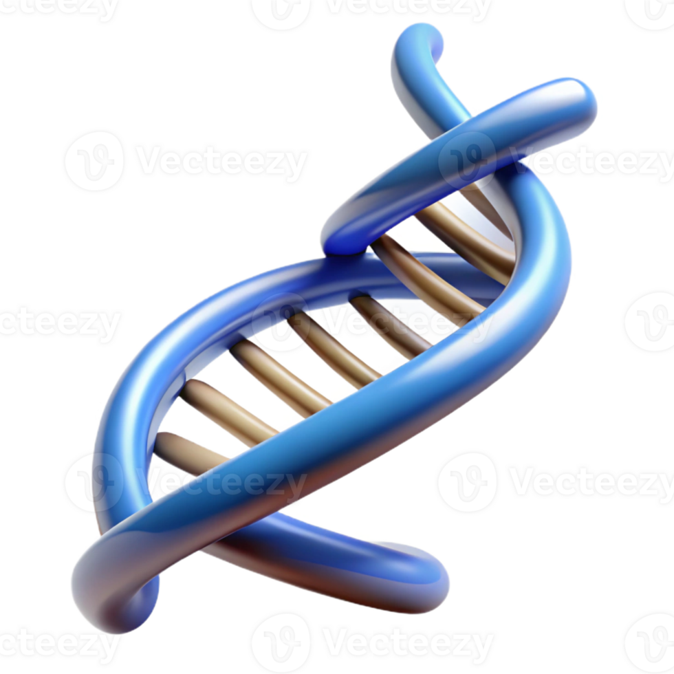 elegant exceptional A DNA double helix spiraling upwards with Transparent Background png