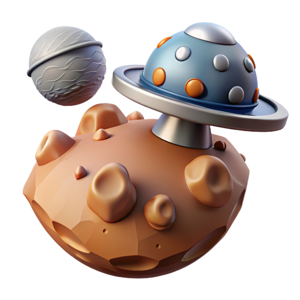 beautiful rustic A Space Probe Exploring a Distant Planet detailed png