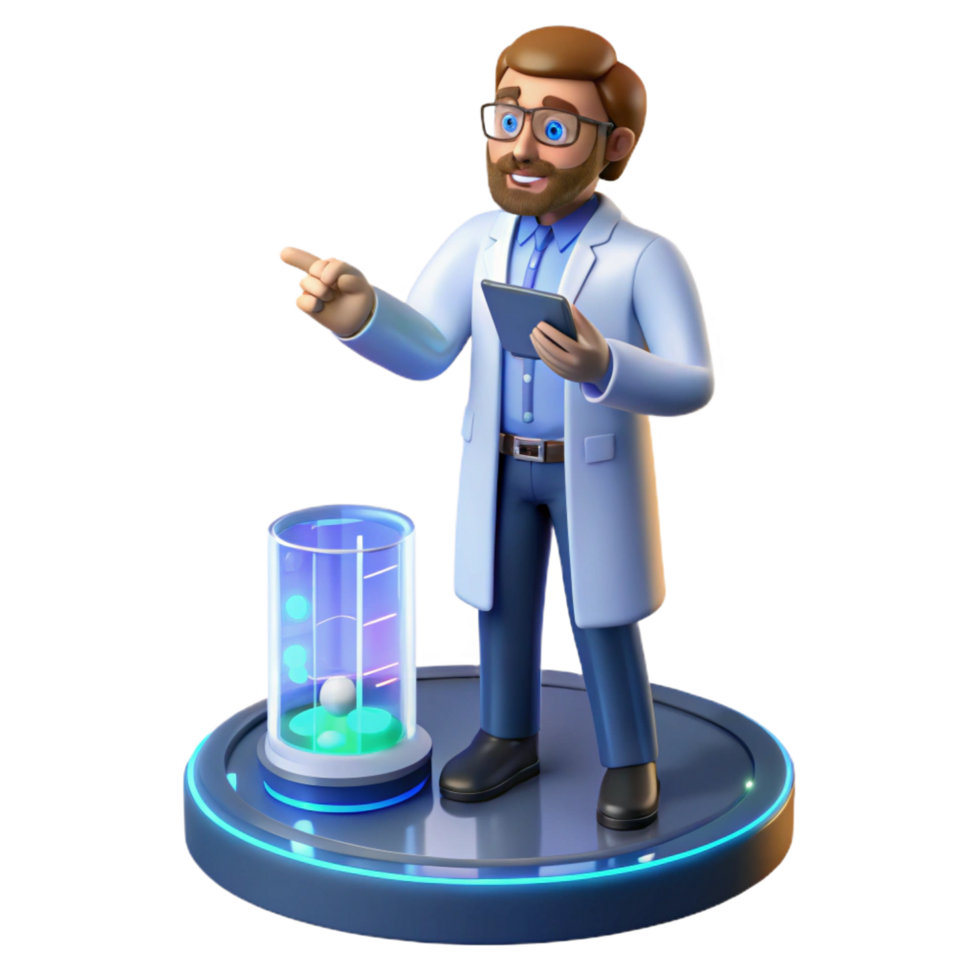 wonderful abstract A Scientist Analyzing Data on a high quality png