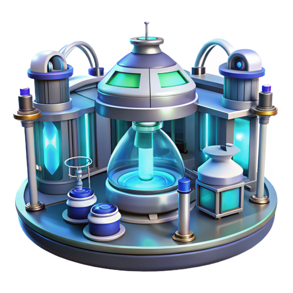 wonderful rustic A Futuristic Laboratory Filled with authentic png
