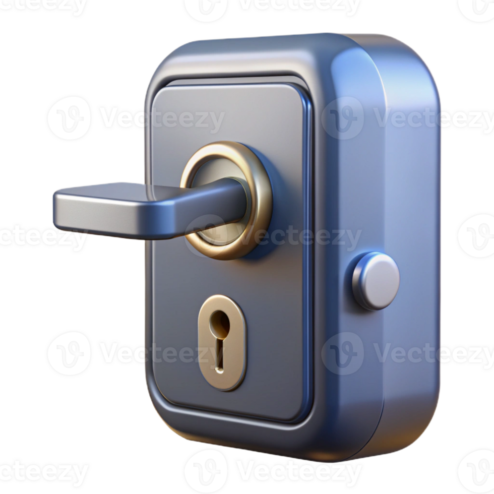 dramatic dramatic Door lock, modern keyless entry with Transparent Background professional png